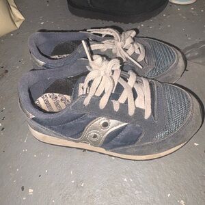 Kids Navy and Gray Saucony Sneakers